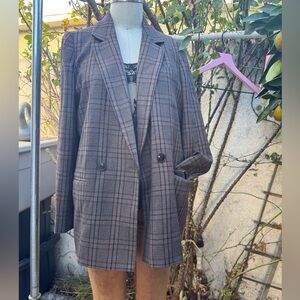 Sold out Madewell  do buy Gray Plaid Blazer